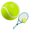 Tennis racket with ball symbolizing tennis sports betting on Wolf777