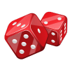 Pair of dice symbolizing classic casino gaming on Wolf777
